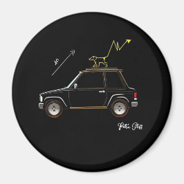 Dog on Wall Street Petra Gliff Magnet Magneet