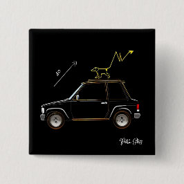 Dog on Wall Street Petra Gliff Square Button