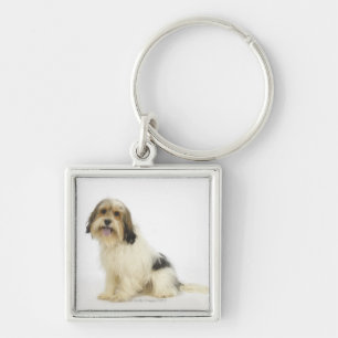 Dog on White 104 Sleutelhanger
