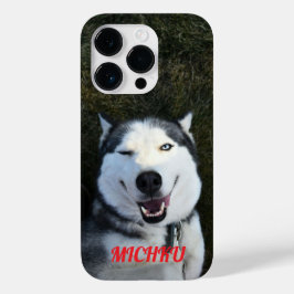 Dog One Eye Closed beroemd gemaakt door MICHKU Case-Mate iPhone 14 Pro Hoesje