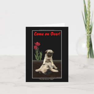 Dog-ontwerpen voor dichter- en dichter-liefhebbers bedankkaart
