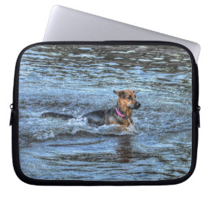 Dog-ontwerpen voor dichter- en dichter-liefhebbers laptop sleeve