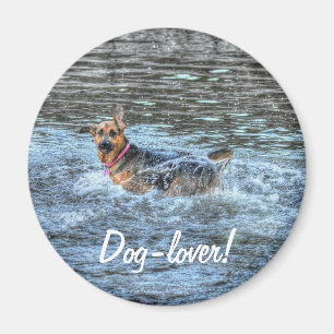 Dog-ontwerpen voor dichter- en dichter-liefhebbers magneet