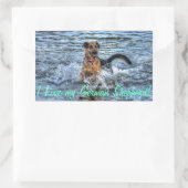 Dog-ontwerpen voor dichter- en dichter-liefhebbers rechthoekige sticker (Tas)
