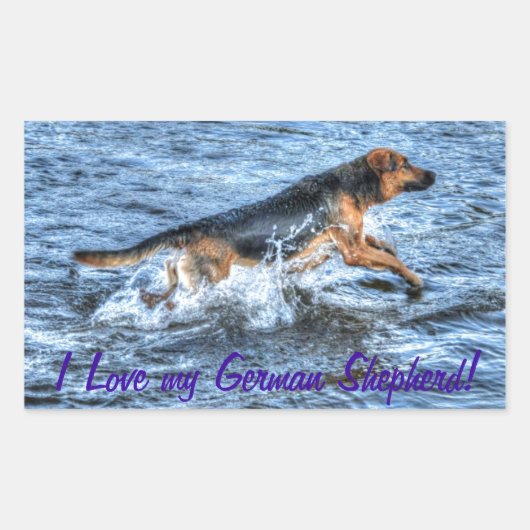 Dog-ontwerpen voor dichter- en dichter-liefhebbers rechthoekige sticker (Voorkant)