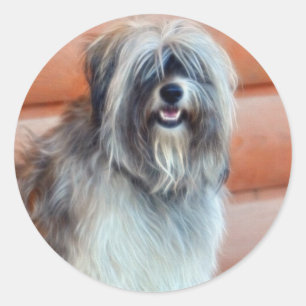 Dog-ontwerpen voor dichter- en dichter-liefhebbers ronde sticker