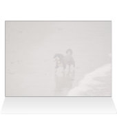 Dog op de Beach Sepia Toned Blank (Binnen Horizontaal (Boven))