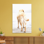Dog op dok canvas afdruk (Insitu (Woonkamer))