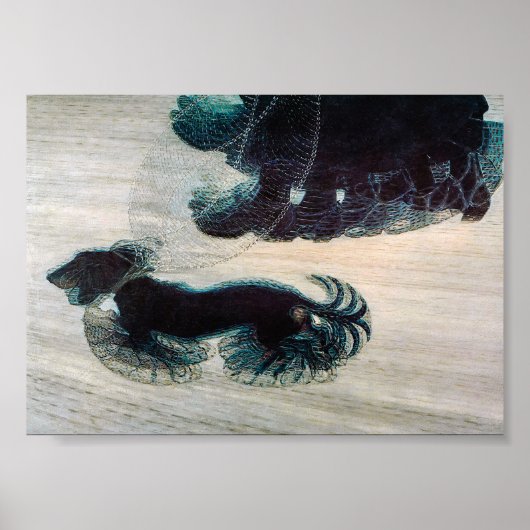 Dog op een  Poster van de Leash (Voorkant)