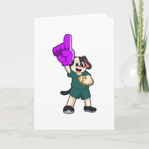 Dog op Football Sport Kaart