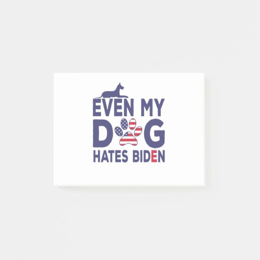 Dog Owner Anti-Biden - Zelfs mijn hond haat Biden  Post-it® Notes (Voorkant)