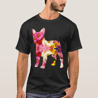 Dog Owner French Bulldog Flower Floral Style Frenc T-shirt