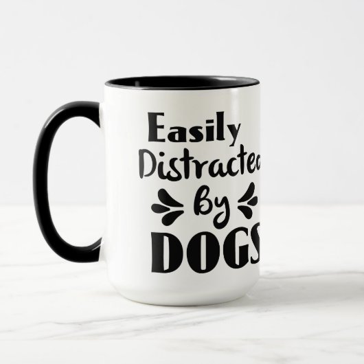 Dog Owner Lover Fun Message Coffee Tea Mok (Links)
