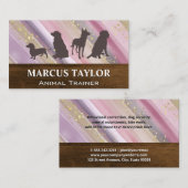 Dog Pack | Hout | Handgeschilderd Visitekaartje (Voorkant / Achterkant)