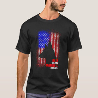 Dog Pap Oover Amerikaanse vlag Belgische Malinois  T-shirt