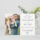 Dog Papa Aangepaste foto-Vaderdag Feestdagenkaart (Staand voorkant)