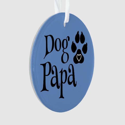 Dog Papa hondenliefhebber hondpap Ornament (voorkant)