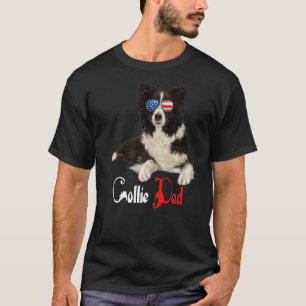 Dog Papa Puppy Dad Collie T-shirt