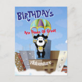 Dog Paratrooper Cityscape Briefkaart (Voorkant)