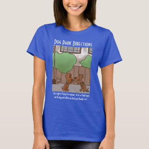 Dog Park Directions T-shirt bleu femme