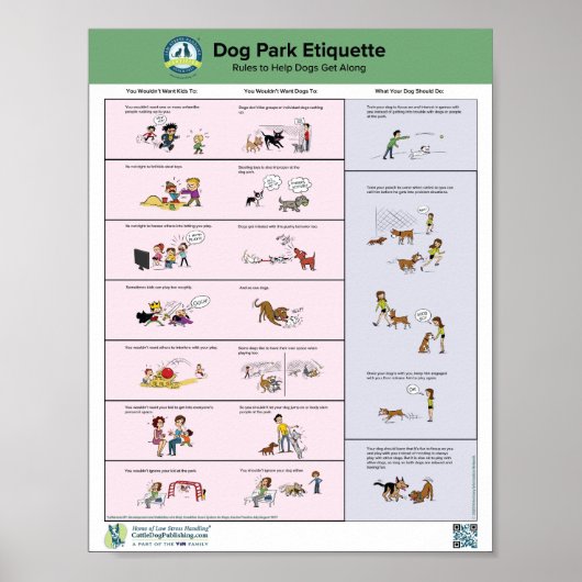 Dog Park Etiquette Poster (Voorkant)