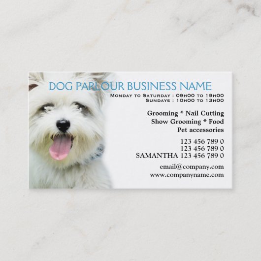 Dog parlor pet care Personalized Kortingskaartje (Voorkant)