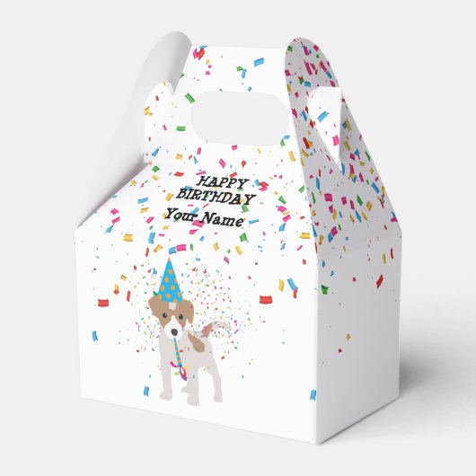 Dog Party - Animals op Birthday Party Bedankdoosjes (Voorkant Zijde)