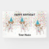 Dog Party - Animals op Birthday Party Spandoek (Horizontaal)