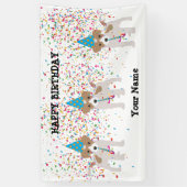 Dog Party - Animals op Birthday Party Spandoek (Verticaal)