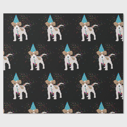 Dog Party - Animals Puppy met een partij Cadeaupapier (Vlak)