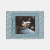 Dog past Foto aan Fleece Deken (Voorkant (Horizontaal))
