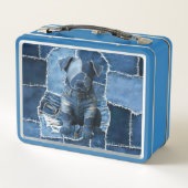 Dog Patchwork Art Denim (Achterkant)