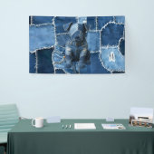 Dog Patchwork Art Denim Spandoek (Beurs)