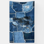 Dog Patchwork Art Denim Spandoek (Verticaal)