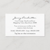 Dog pathos petsaat visitekaartje (Achterkant)