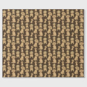 Dog Pattern Brown labradole goldendole Cute Cadeaupapier (Vlak)
