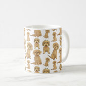 Dog Pattern Brown labradole goldendole Cute Koffiemok (Voorkant rechts)