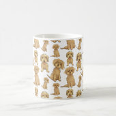 Dog Pattern Brown labradole goldendole Cute Koffiemok (Center)
