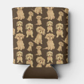 Dog Pattern Brown labradole goudendoedle Blikjeskoeler (Achterkant)