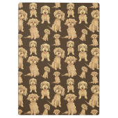 Dog Pattern Brown labradole goudendoedle Klembord (Achterkant)