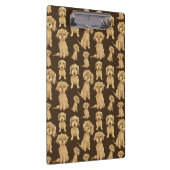 Dog Pattern Brown labradole goudendoedle Klembord (Rechts)