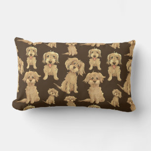 Dog Pattern Brown labradole goudendoedle Kussen
