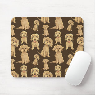 Dog Pattern Brown labradole goudendoedle Muismat