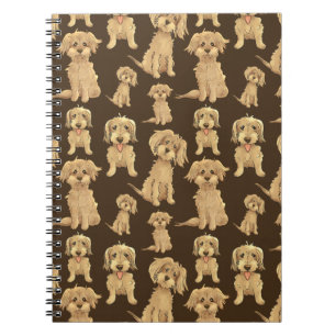 Dog Pattern Brown labradole goudendoedle Notitieboek