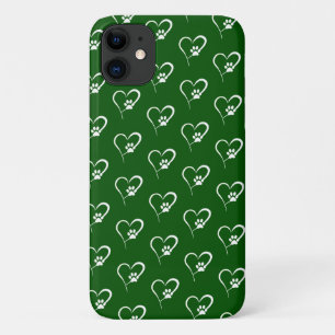 Dog paw-afdruk in Hoesje-Mate iPhone case met wit 