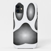 Dog Paw-afdrukken in zwarte en witte verlopen