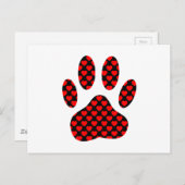 Dog Paw afdrukken met hart Briefkaart (Voorkant / Achterkant)