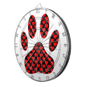 Dog Paw afdrukken met hart Dartbord (Voorkant Rechts)