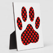 Dog Paw afdrukken met hart Fotoplaat (Zijkant)