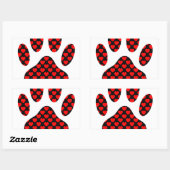 Dog Paw afdrukken met hart Rechthoekige Sticker (Vel)
